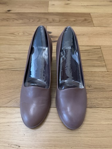 Camper leather block heel shoe - camper,